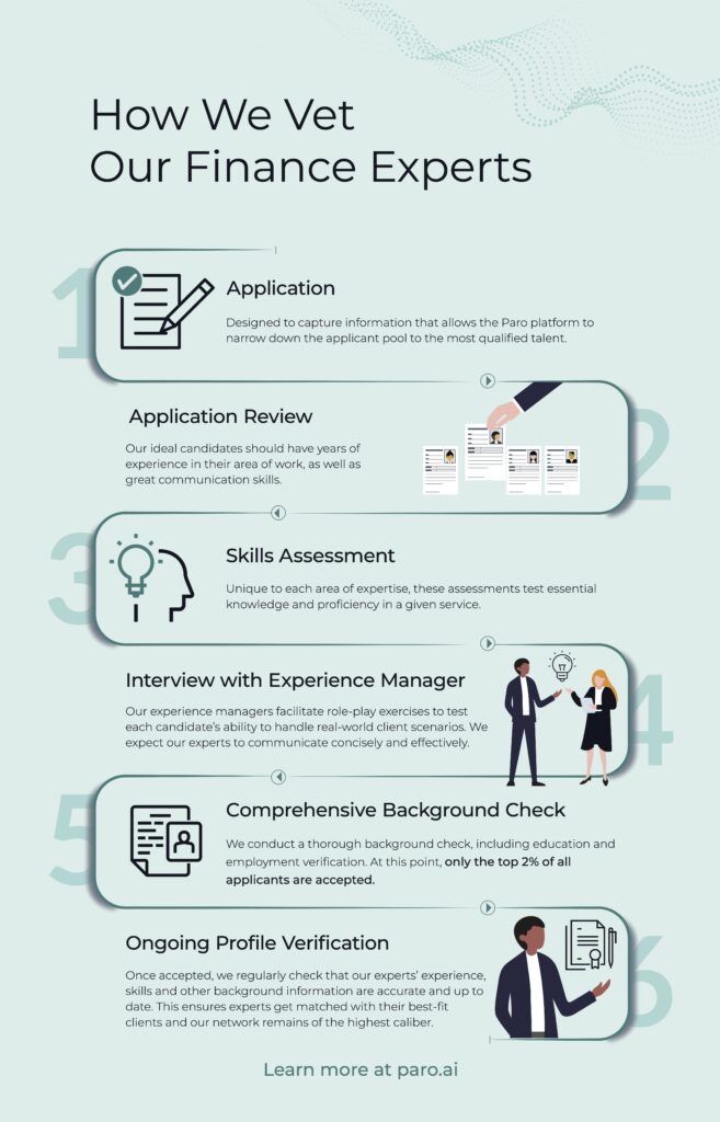 How We Vet Our Expert Finance Talent at Paro
