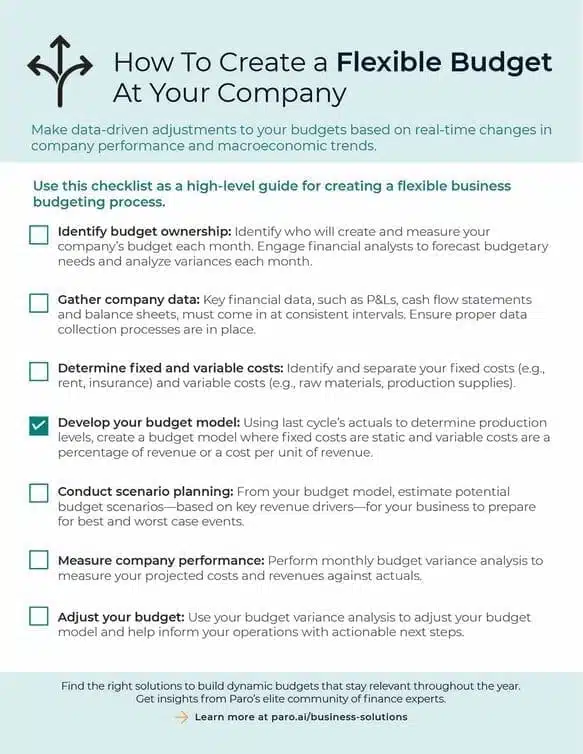 Flexible Budgeting: How to Ensure Your Budget Stays Relevant and Adaptable 1 Flexible Budget Checklist
