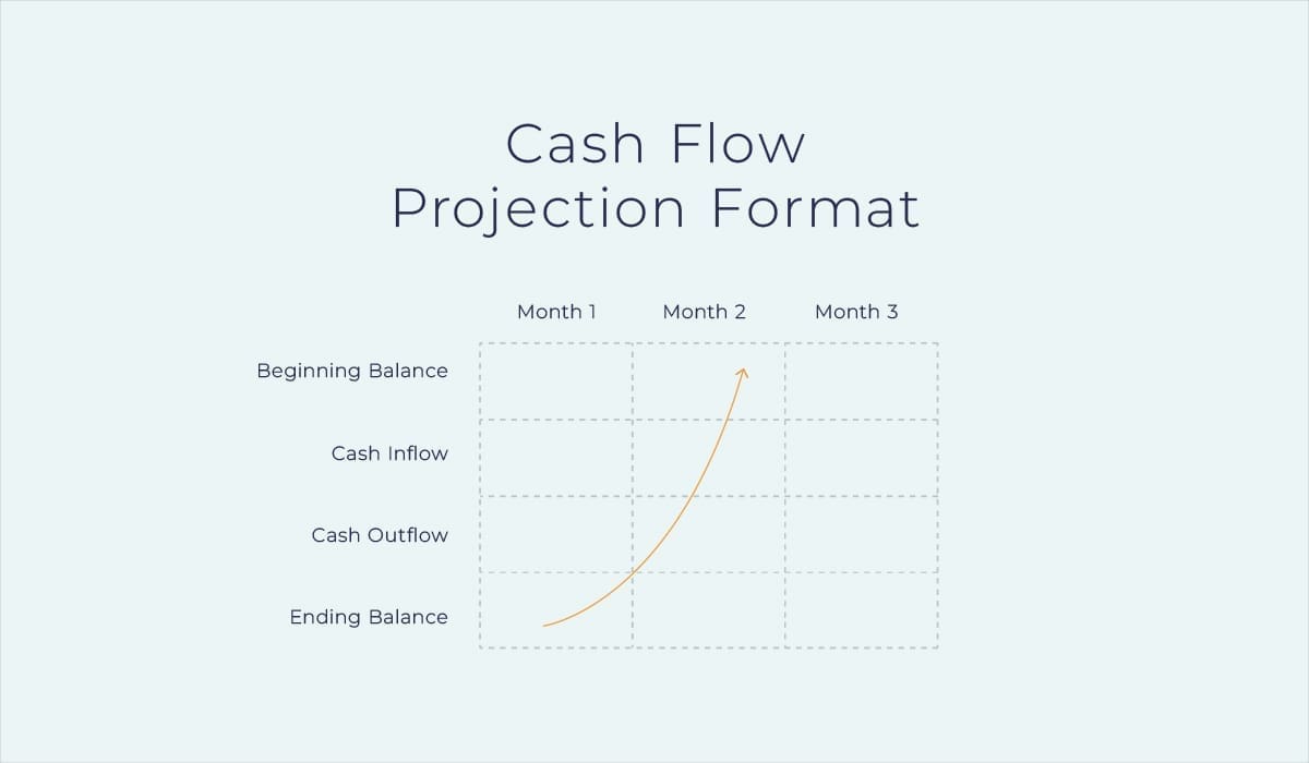 Cash flow projection format