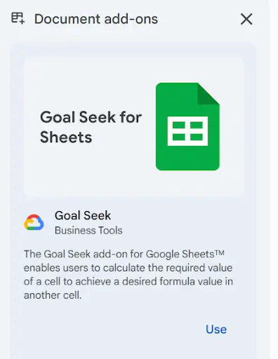 What-If Analysis: How to Model Financial Scenarios and Make Smarter Business Decisions 6 An example of activating Goal Seek in Google Sheets
