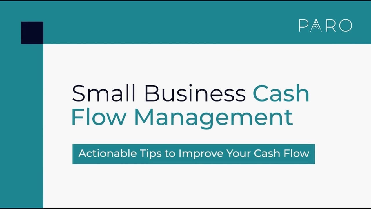 Small Business Cash Flow Management Tips Paro Ai